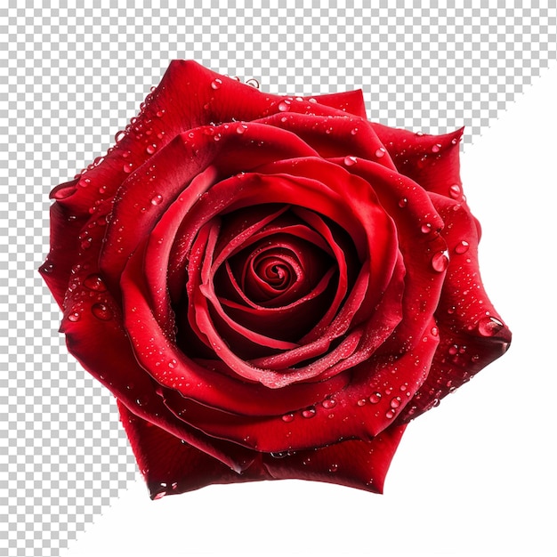 PSD fleur de rose isolée sur un fond transparent