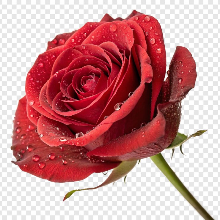 PSD fleur de rose png isolée sur un fond transparent