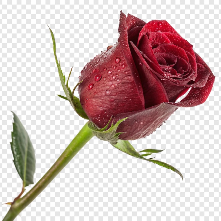 PSD fleur de rose png isolée sur un fond transparent