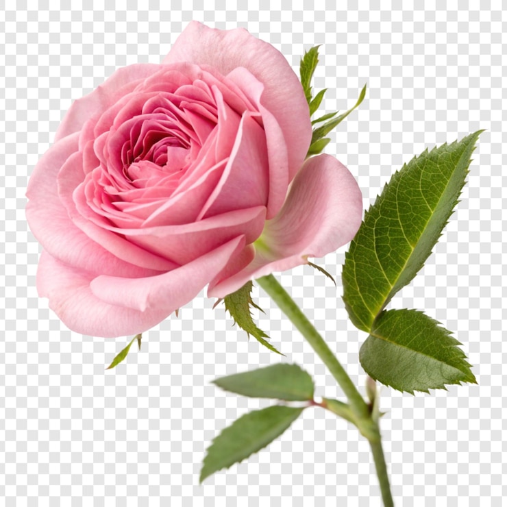 PSD fleur de rose png isolée sur un fond transparent