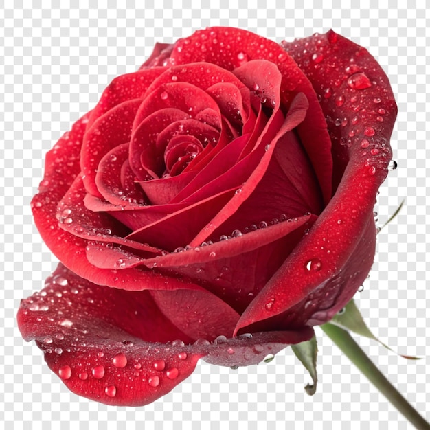 Fleur de rose png isolée sur un fond transparent