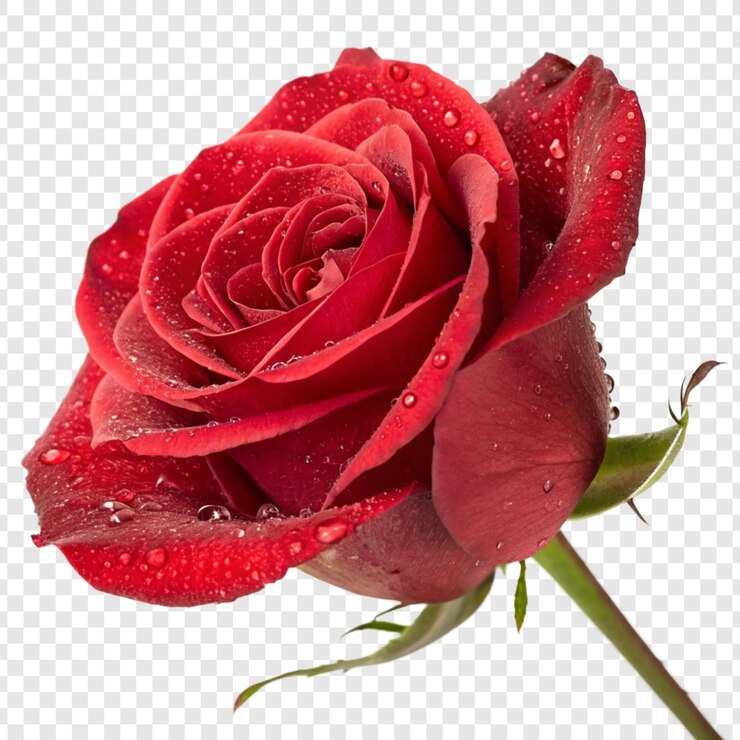 PSD fleur de rose png isolée sur un fond transparent