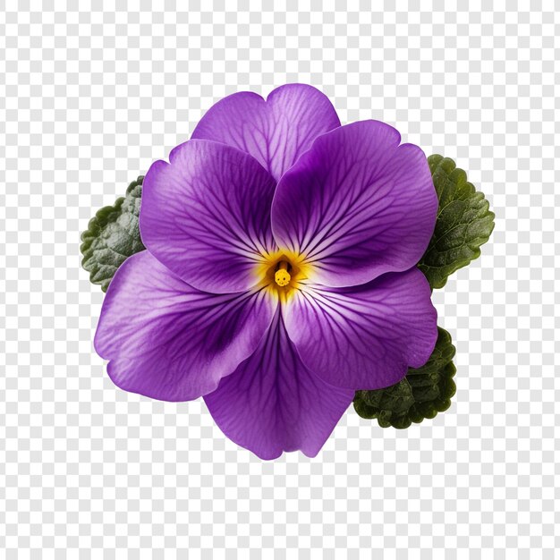 PSD fleur violette africaine isolée sur un fond transparent