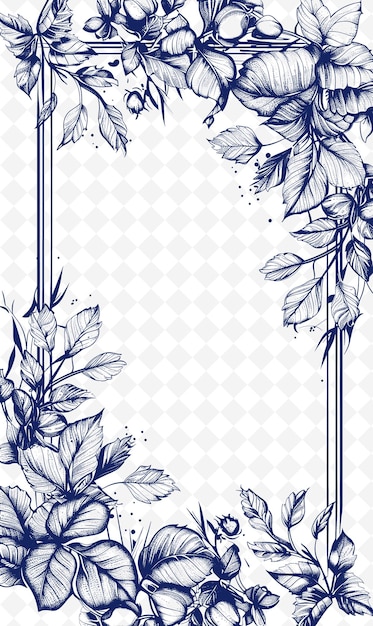 PSD des fleurs bleues sur un fond blanc