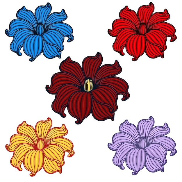Des fleurs colorées