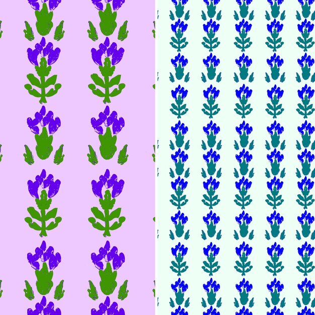 PSD des fleurs violettes sur un fond rose