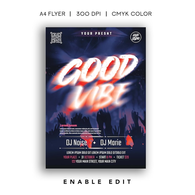 Flieger für die Party Good Vibe Night