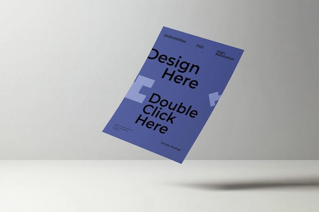 Fließendes Papier-Poster-Mockup