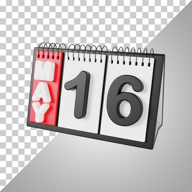 Flip Desk Calendar 16 Mai Rendu 3d