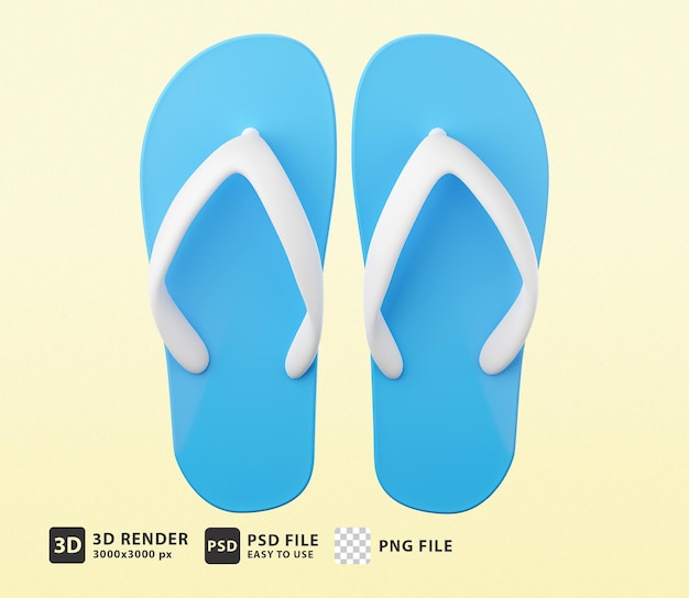 PSD flip-flop de ícone 3d