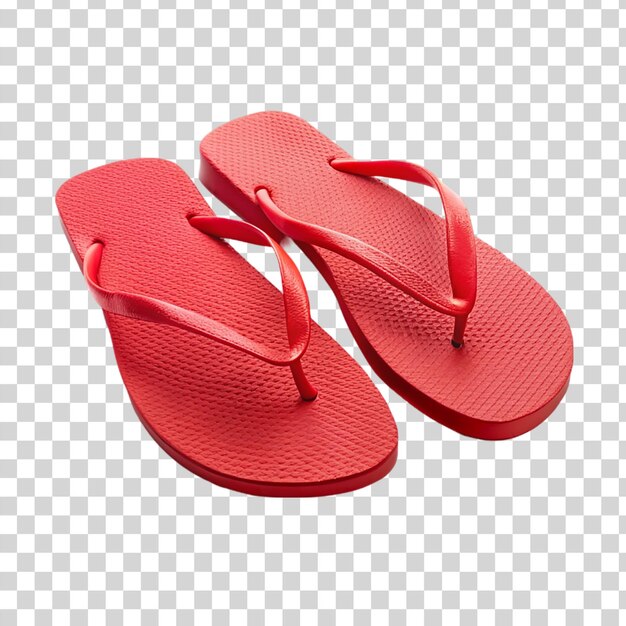 PSD flip-flops vermelhos isolados em fundo transparente