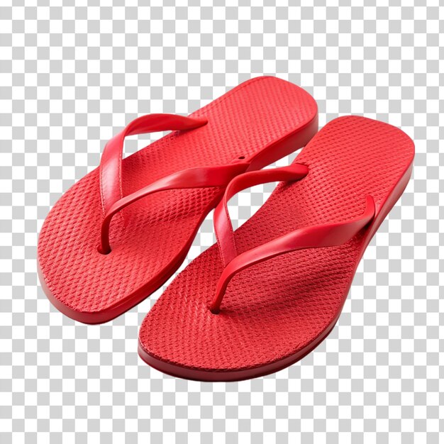 PSD flip-flops vermelhos isolados em fundo transparente