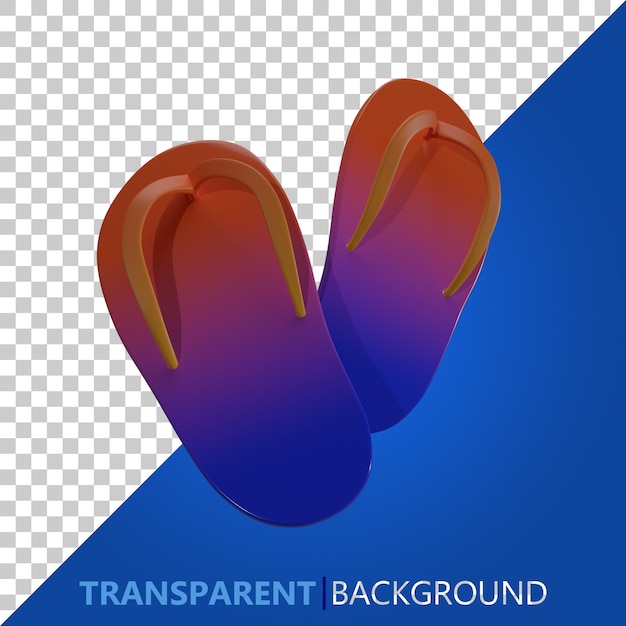flip fops de color icono 3d