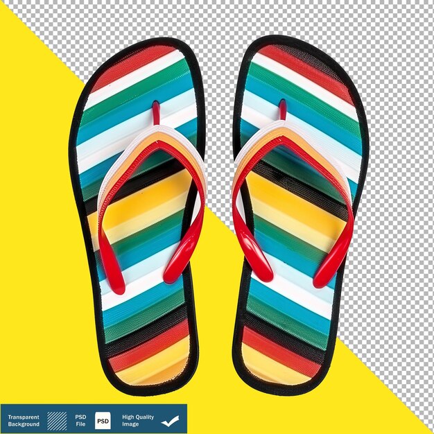 PSD flipflops de playa en un fondo blanco aislado fondo transparente png psd