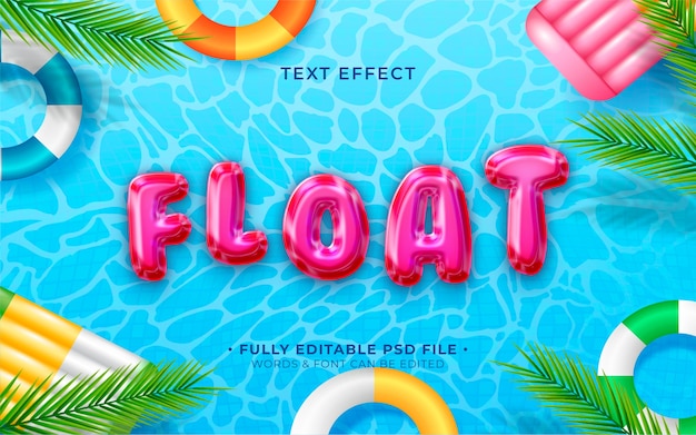 PSD float-text-effekt