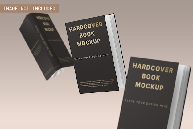 Floating book cover mockup