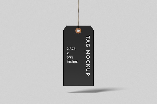 Floating Label Tag Mockup