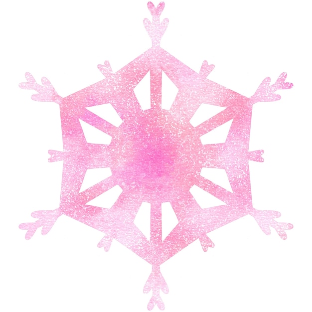 PSD floco de neve de brilho rosa 10
