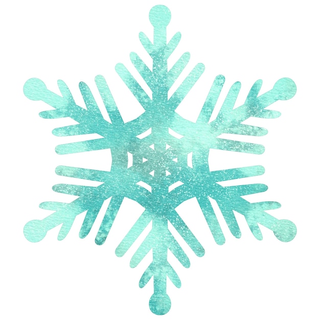 PSD le flocon de neige aux paillettes turquoises 5