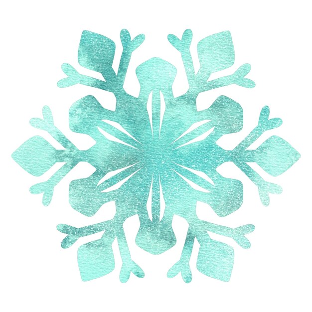 PSD le flocon de neige aux paillettes turquoises 6