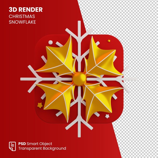 Le Flocon De Neige De Noël En 3d