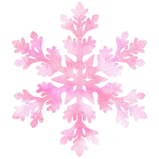 Le Flocon De Neige Rose Et Brillant 8