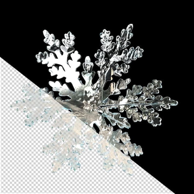 PSD flocon de neige transparent fait de glace 1