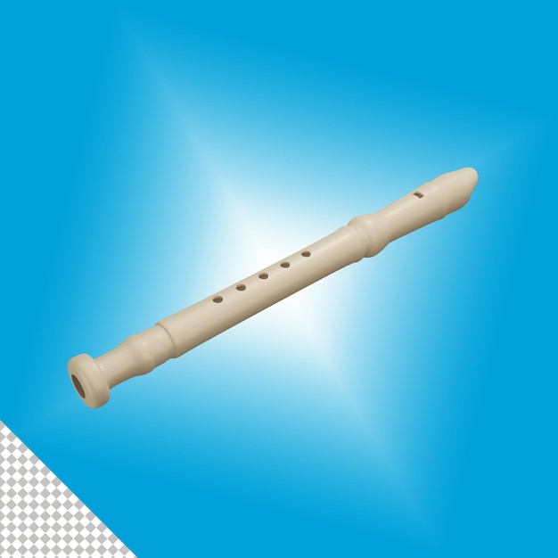 Flöte 3D-Symbol