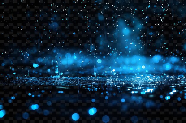 PSD flood radiant rain with flood droplets and blue disaster col png neon light effect y2k collection