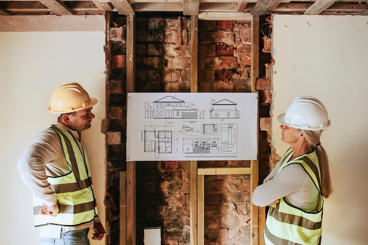 PSD floor plan psd mockup a construction site