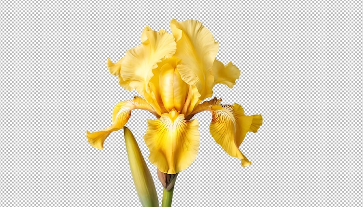 PSD la flor amarilla del iris