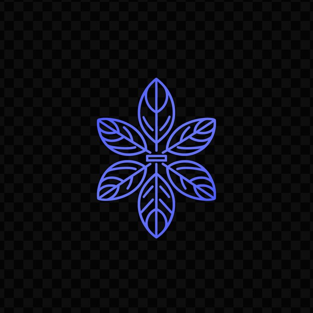 PSD una flor azul sobre un fondo negro