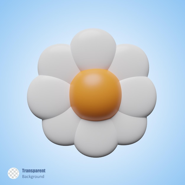 Flor blanca en render 3d