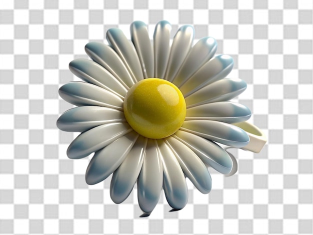 PSD flor branca em 3d png