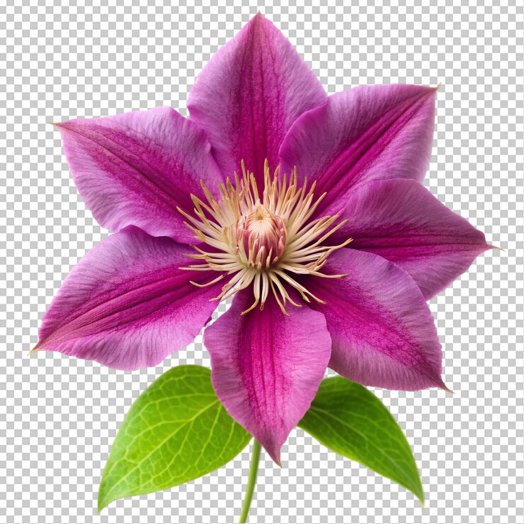 PSD flor de cineraria en un fondo transparente