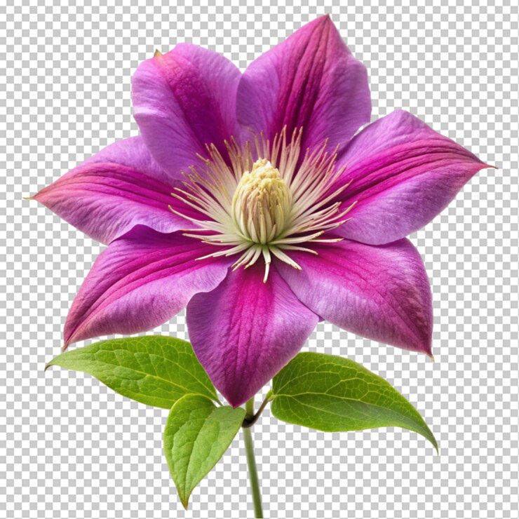 PSD flor de cineraria en un fondo transparente