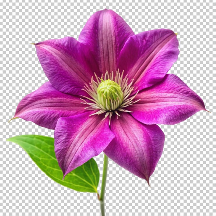 PSD flor de cineraria en un fondo transparente