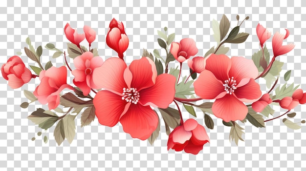 PSD flor clipart png aislado sobre fondo transparente