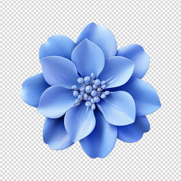 PSD flor colorida de estilo 3d isolada em fundo transparente png