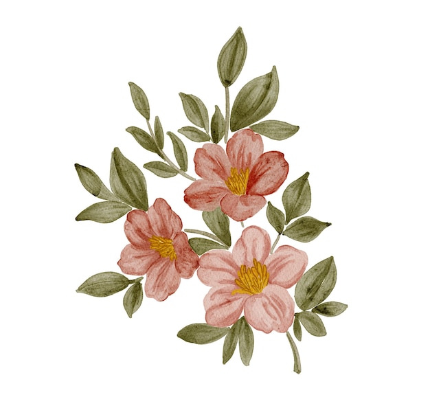 flor de aquarela