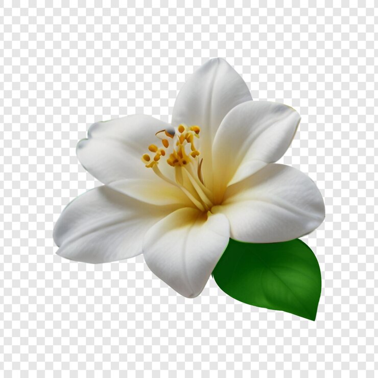 PSD flor de jasmim isolada em fundo transparente