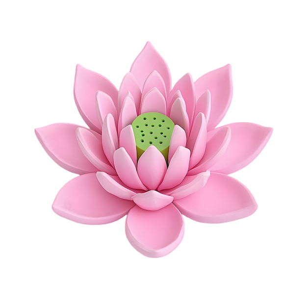 Flor de lótus rosa com centro verde representando serenidade e beleza natural