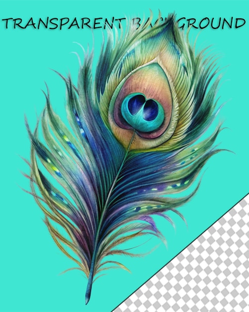 PSD flor de pavão isolada em fundo transparente