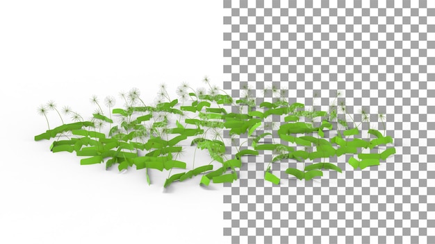 PSD flor de diente de león con sombra 3d render