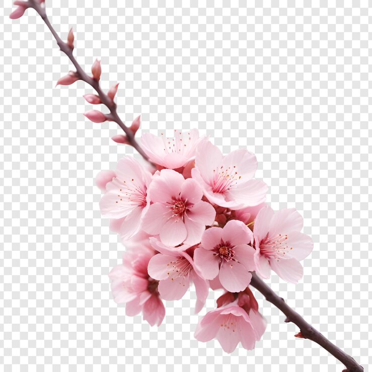 PSD flor de flor rosa aislada sobre un fondo transparente