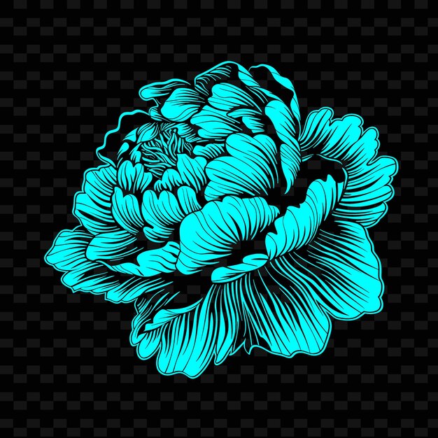 PSD una flor en un fondo negro