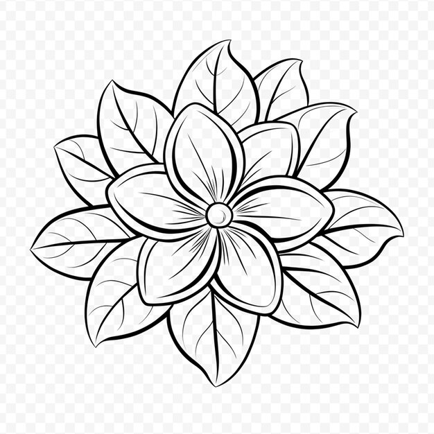 flor en un fondo transparente vector libre