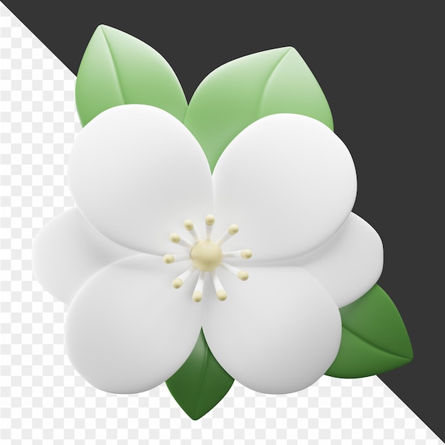 una flor en un fondo transparente