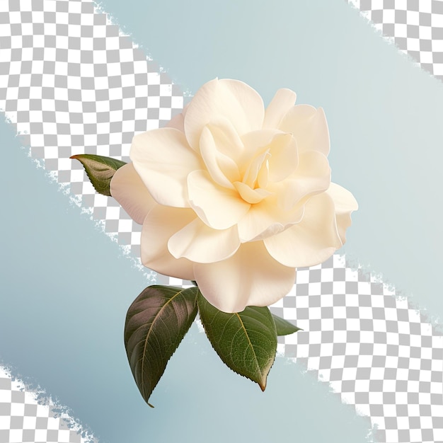 PSD flor de gardenia sobre fondo transparente