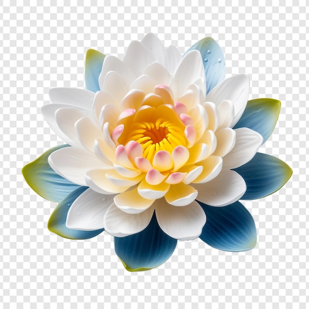 PSD la flor de lirio de agua png aislada en un fondo transparente